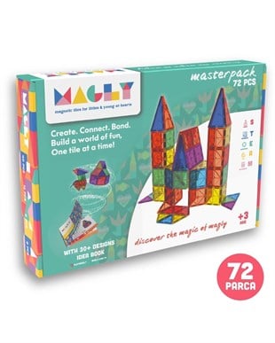 Diğer Lego Setleri, DOSTOYS, Magly Manyetik Yapı Blokları - 72 Parça