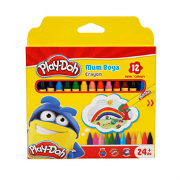 Eğitici ve Aktivite Oyunları, Play-Doh, PLAY-DOH SİLİN.CRAYON (MUM) BOYA 12 RENK