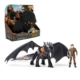 Fonksiyonel Hayvanlar, Sunman, Ejderhanı Nasıl Eğitirsin Ejderha ve Viking Aksiyon Figür Seti 59450 Toothless Ve Hiccup