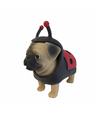 Hayvan Figürleri, Sunman, Just Toys Dress Your Puppy Kostümlü Figürler 72310 Uğur Böceği Pug