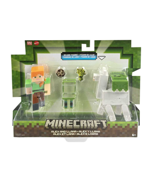 Kolleksiyon Karakterleri, Minecraft, Minecraft Figürler İkili Paket GTT53 HLB30 Alex And Llama
