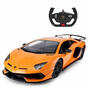 Kumandalı Arabalar, Sunman, Rastar 1:14 Uzaktan Kumandalı Lamborghini Aventador Araba 34 cm 15259 Turuncu