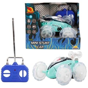 Kumandalı Arabalar, Sunman, Suncon Işıklı Uzaktan Kumandalı Mini Akrobasi Arabası 44780 Turkuaz