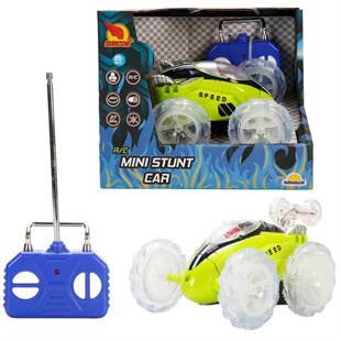 Kumandalı Arabalar, Sunman, Suncon Işıklı Uzaktan Kumandalı Mini Akrobasi Arabası 44780 Yeşil