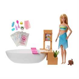 Manken Bebekler, Barbie, Barbie Wellness Barbie'nin Spa Günü Oyun Seti GJN32