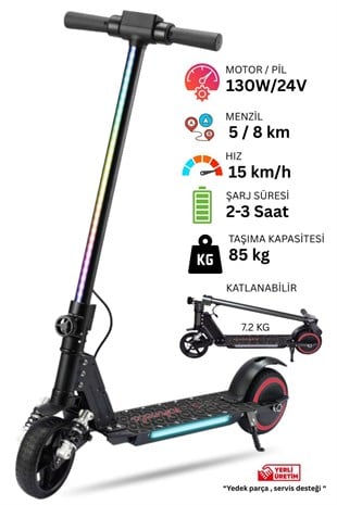 Scooter ve Kaykay, Furkan Toys, Cool Wheels 24 V Elektrikli Scooter Siyah