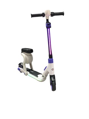 Scooter ve Kaykay, Furkan Toys, Cool Wheels S-Click 24 V Elektrikli Oturaklı Scooter Mor