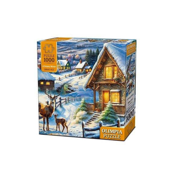 1000 Parça Puzzle, KS GAMES, A Dreamy Winter Olimpia Puzzle 1000 Parça 15005
