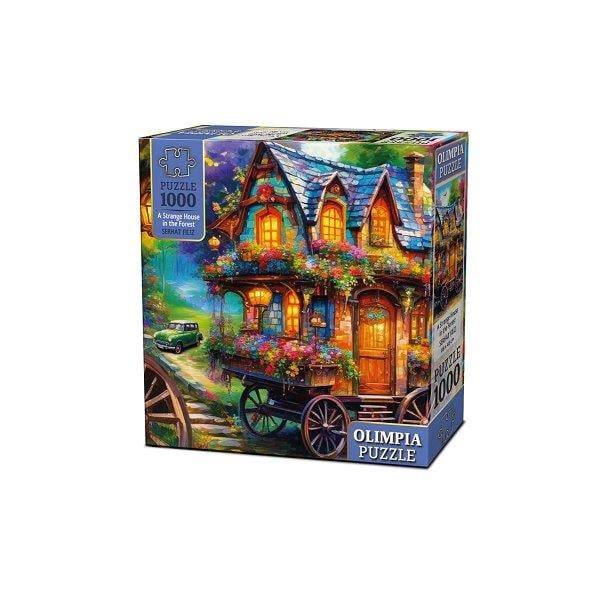 1000 Parça Puzzle, KS GAMES, A Strange House in the Forest Olimpia Puzzle 1000 Parça 15007