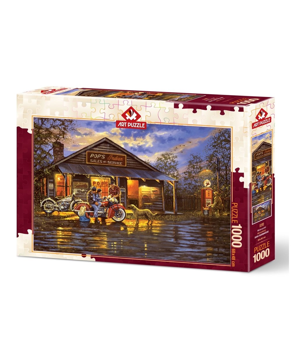 1000 Parça Puzzle, ART PUZZLE, Art Puzzle Motosikletçi 1000 Parça Puzzle 5190