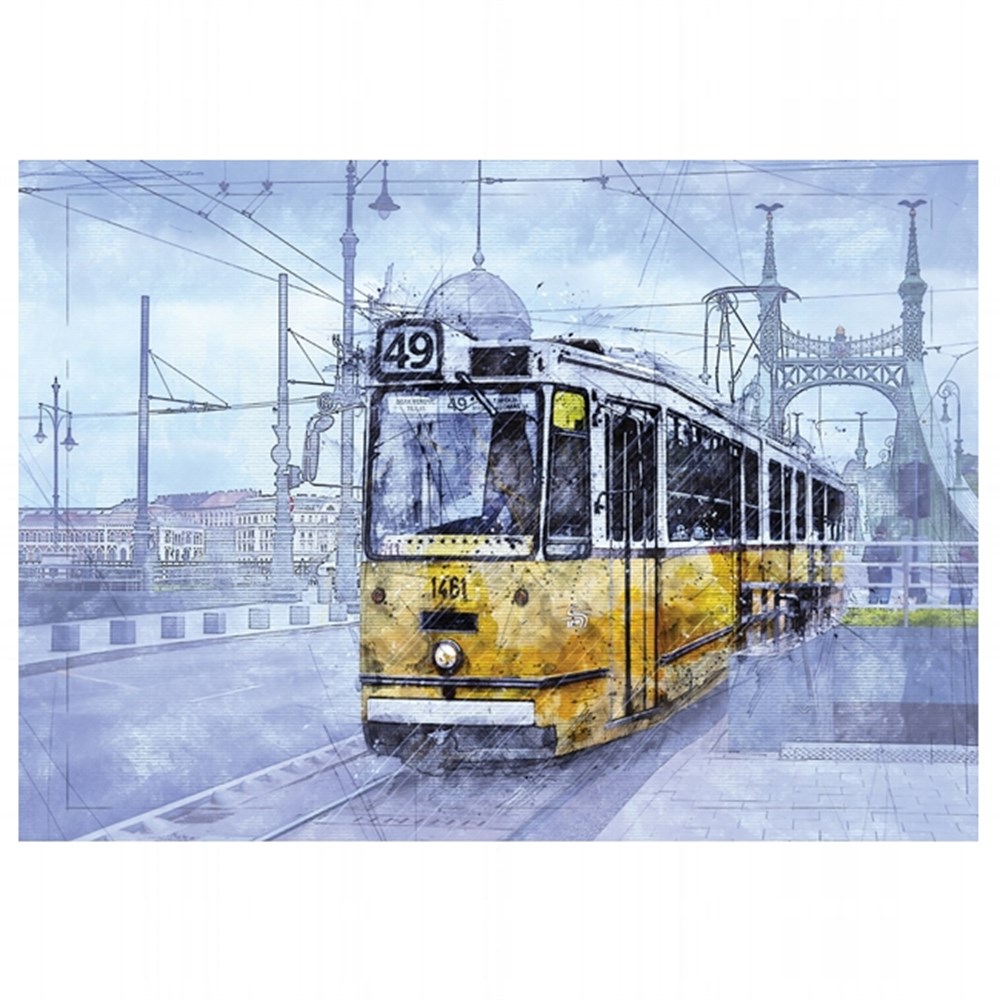 1000 Parça Puzzle, Merkez Oyuncak, Doğuş 1000 Parça Puzzle İstanbul Nostaljik Tramvay 013