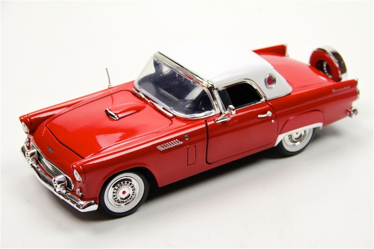 1956 Ford Thunderbırd 1:18 Koleksiyon Model Araba Kırmızı Motor Max 