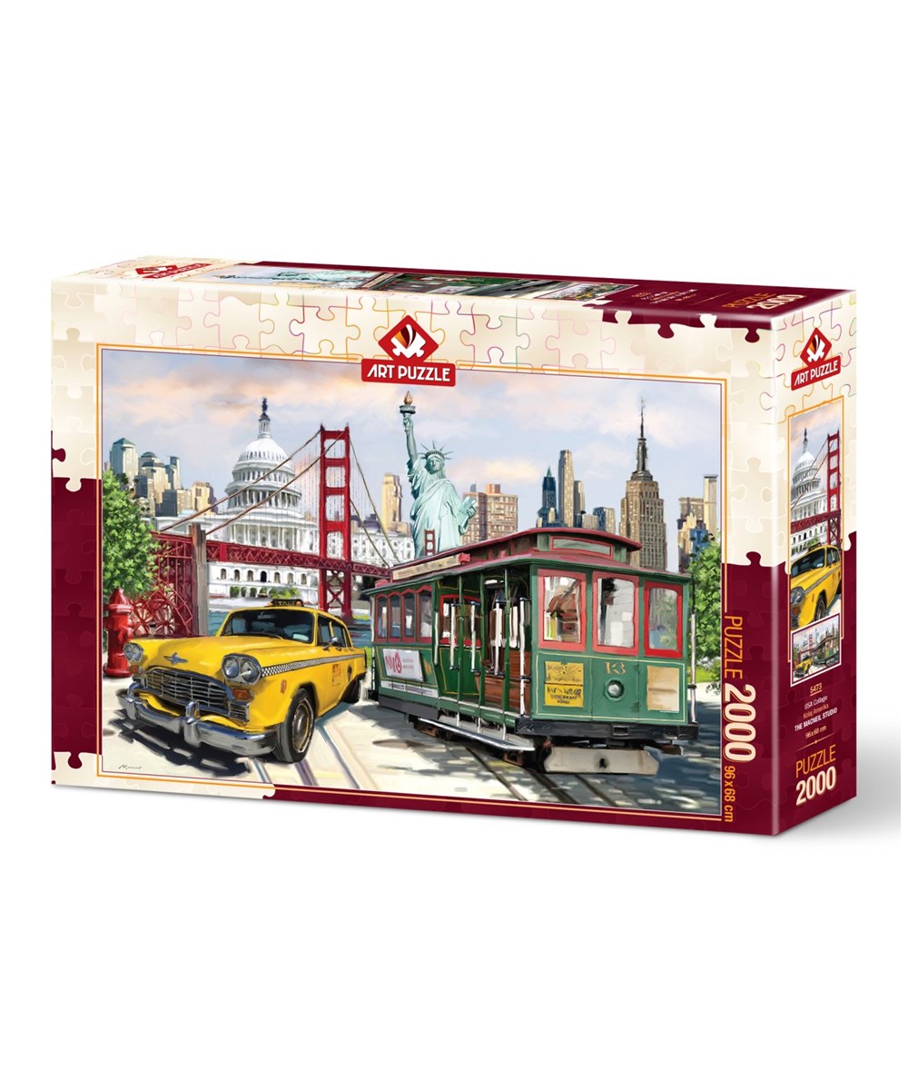 2000 Parça Puzzle, ART PUZZLE, Art Puzzle Kolaj Amerika :2000 Parça Puzzle 5473