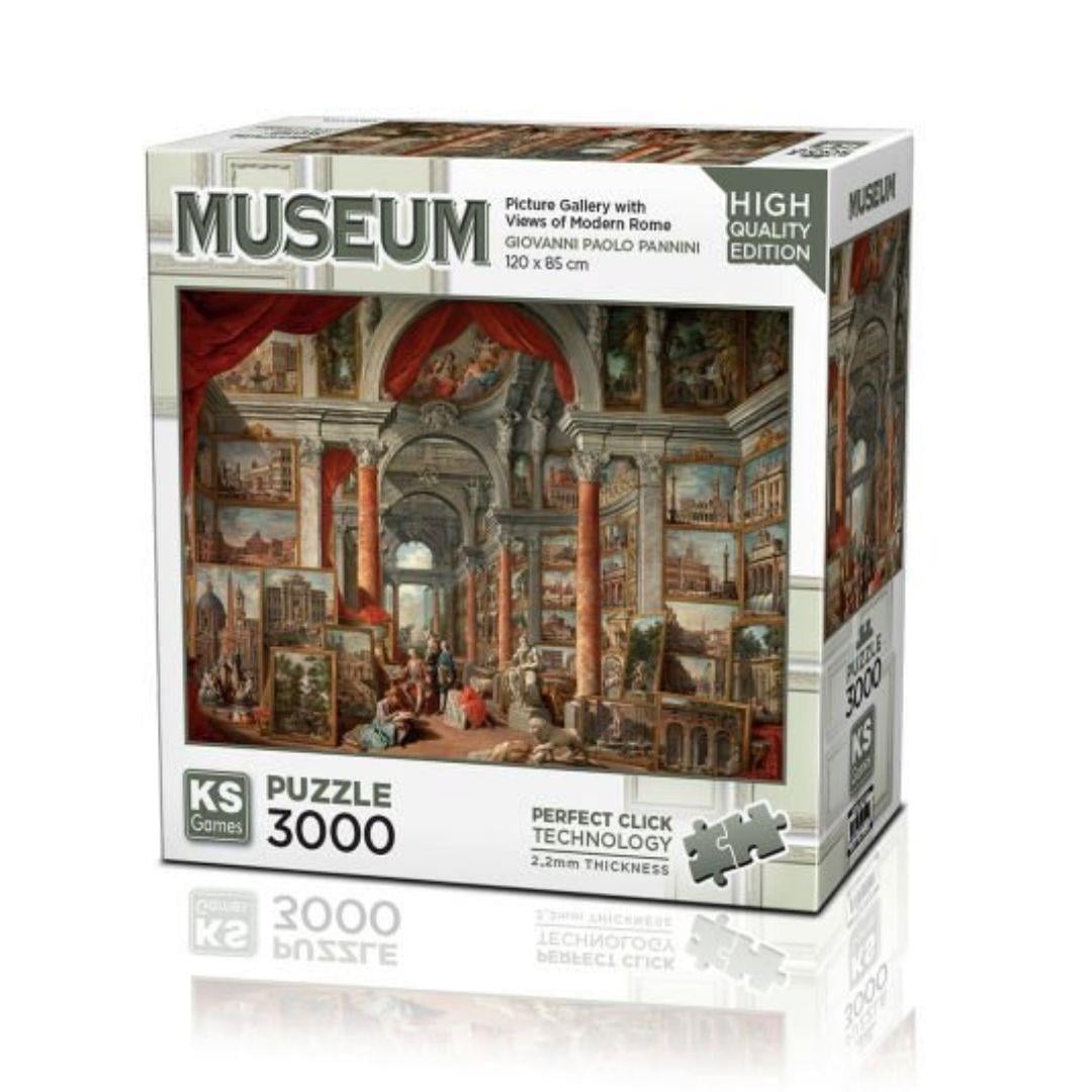 3000 Parça Puzzle, KS GAMES, Picture Gallery with Views of Modern Rome Puzzle 3000 Parça 23014