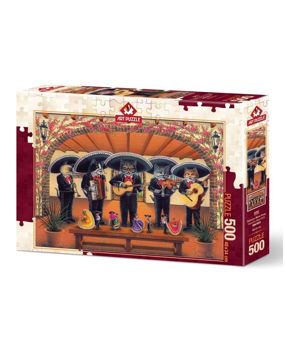 500 Parça Puzzle, ART PUZZLE, Art Puzzle Flamenko Miyav Ekibi 500 Parça Puzzle 5082