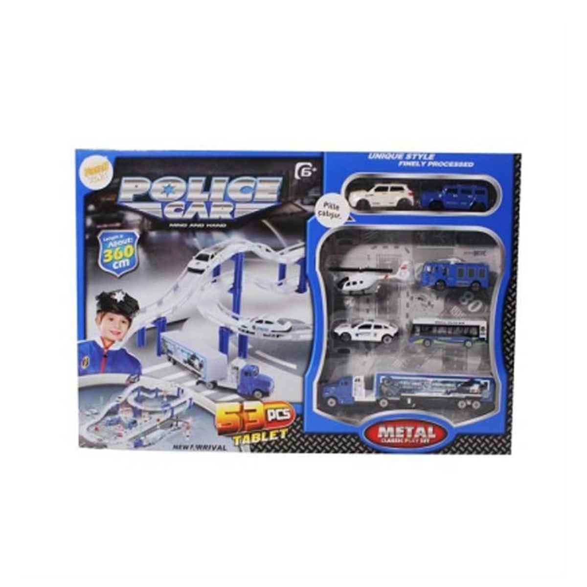 53 Parça Metal Pilli Polis Seti Furkan Toys FR32338