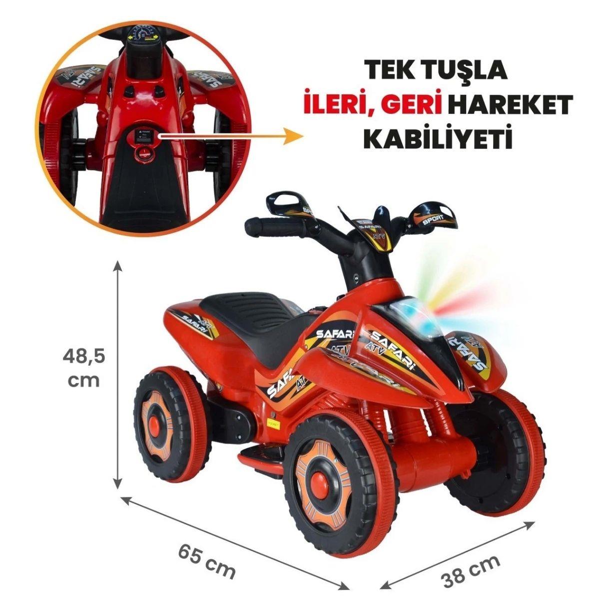 Akülü Arabalar, UJ TOYS, Uj Toys Safari ATV Kırmızı