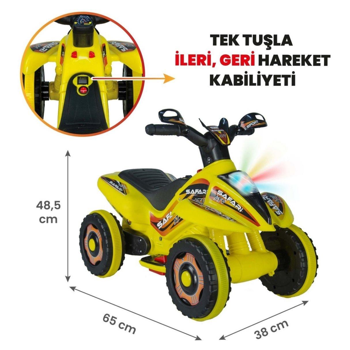 Akülü Arabalar, UJ TOYS, Uj Toys Safari ATV Sarı