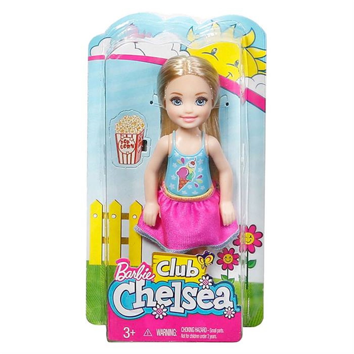 Barbie Aksesuarlı Chelsea Bebekler Sarışın Dondurma Desenli DWJ33-DWJ27
