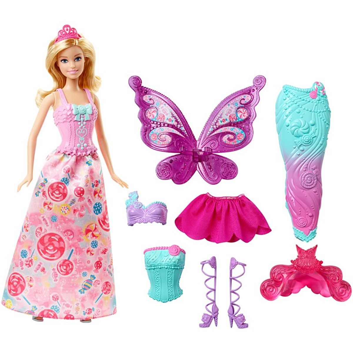 Barbie Dreamtopia Sihirli Dönüşen Balerin Denizkızı Prenses DHC39