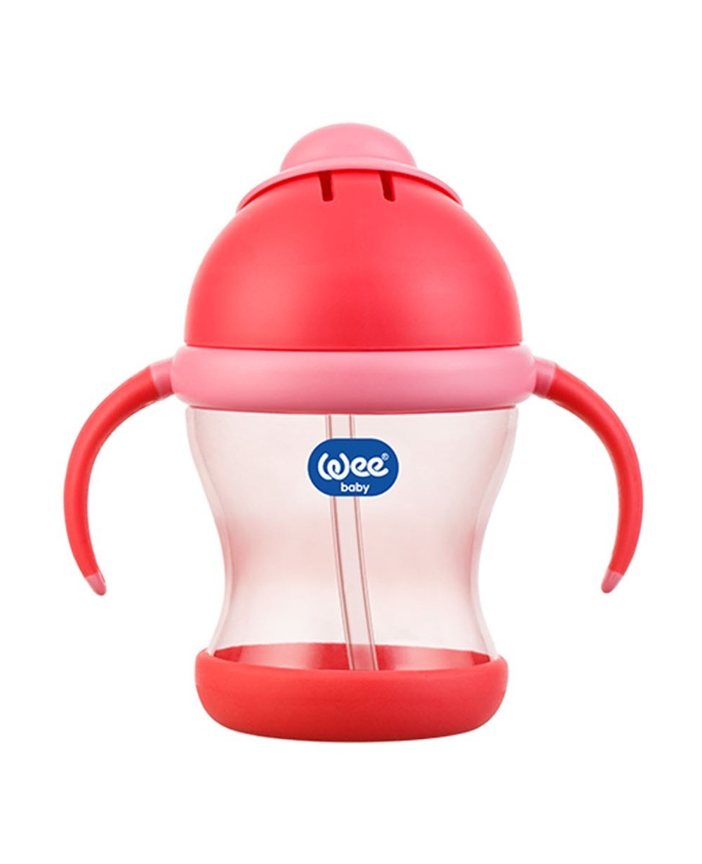 Bardaklar, WEE BABY, Wee Baby Kulplu Pipetli Bardak 200 ml 170 Pembe
