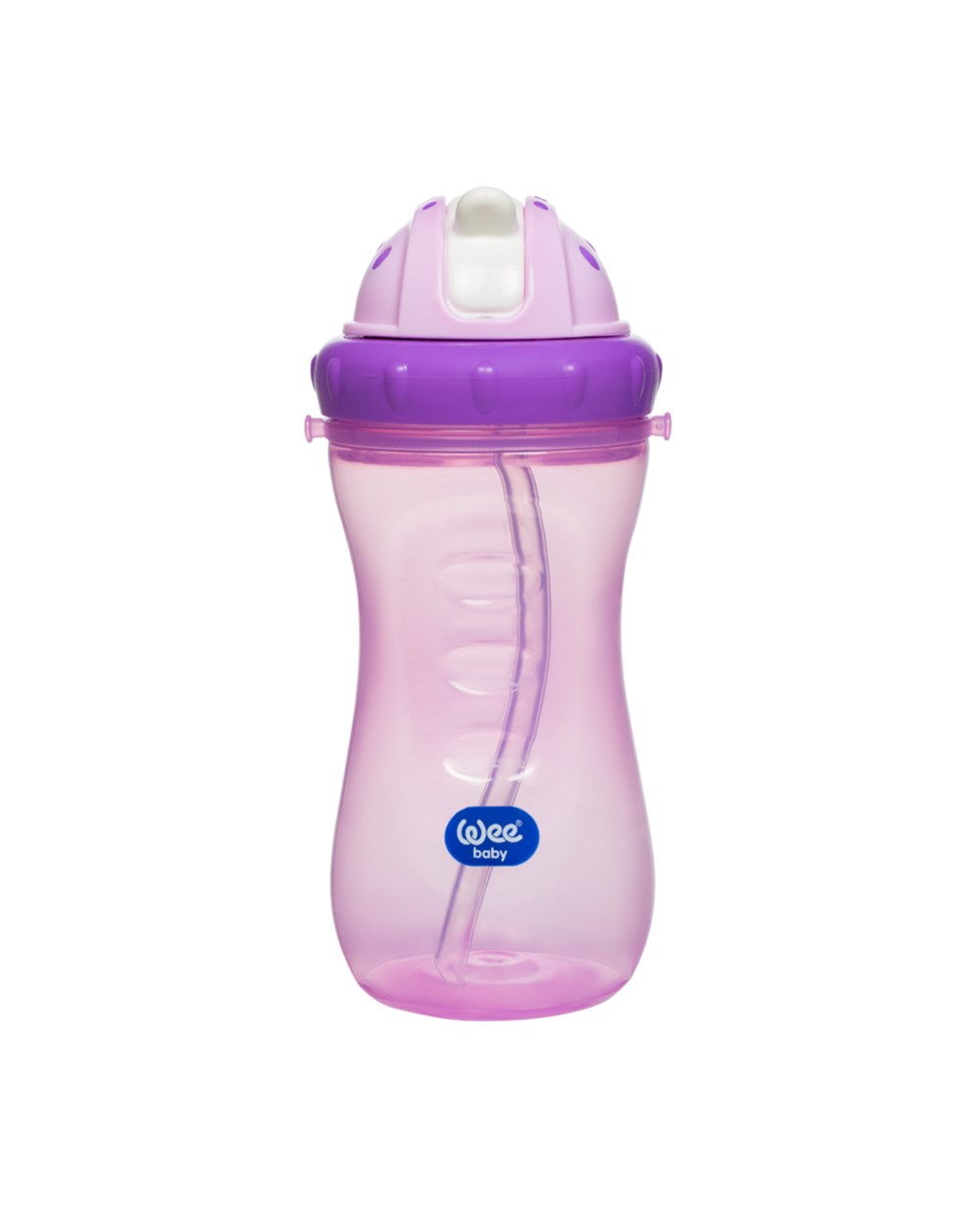 Bardaklar, WEE BABY, Wee Baby Renkli Pipetli Bardak 340 ml 761 Mor