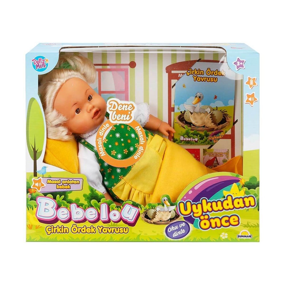 Bez Bebekler, Sunman, Bebelou Çirkin Ördek Yavrusu Masalını Anlatan Bebek ve Kitabı 26175