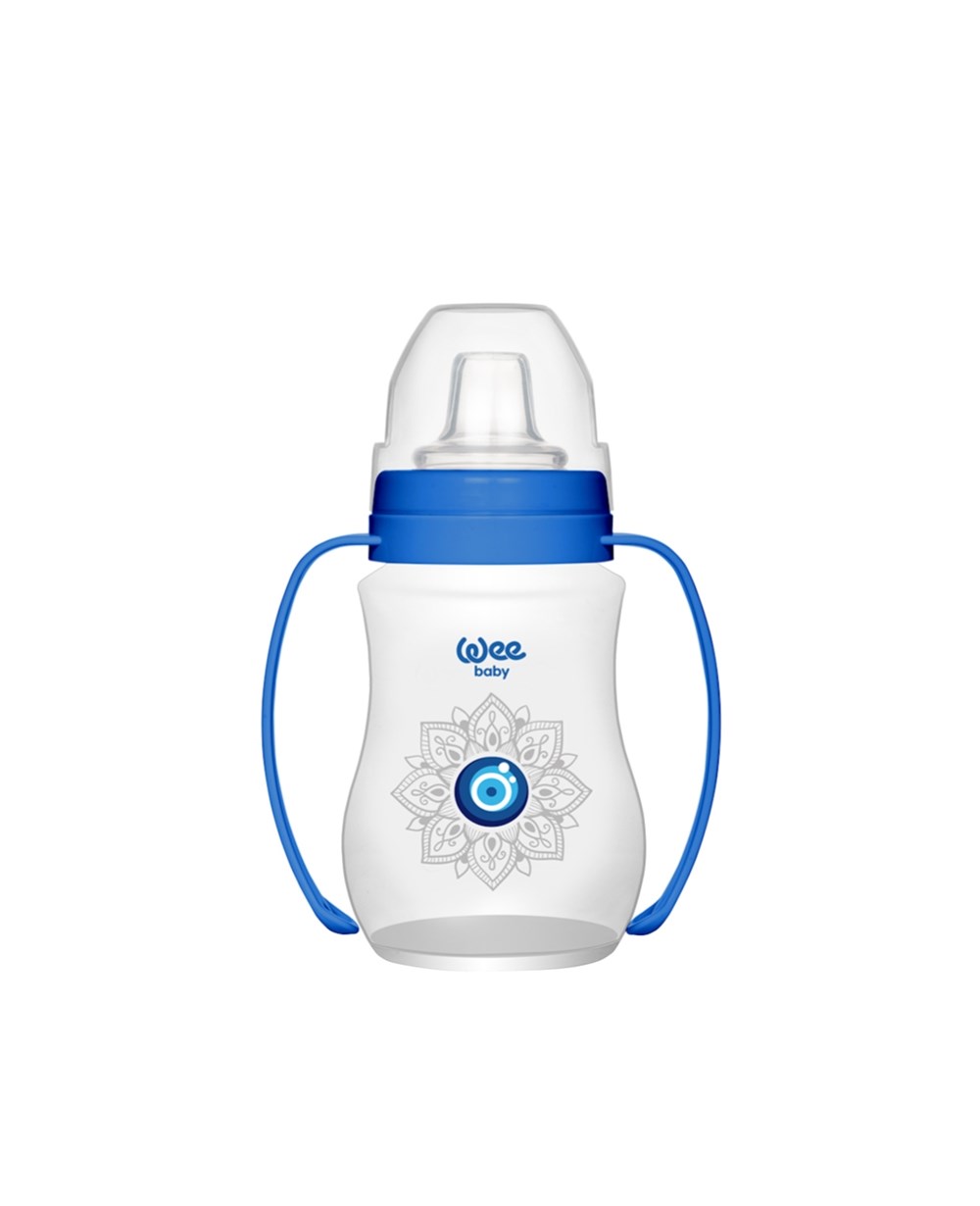 Biberon, WEE BABY, Wee Baby Akıtmaz Kulplu PP Bardak 250 ml - Nazar Boncuğu Seri