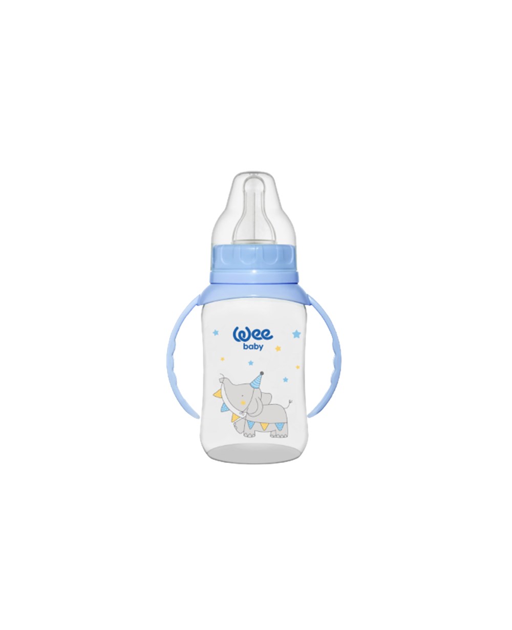 Biberon, WEE BABY, Wee Baby Kulplu PP Biberon 150 ml 07444 Mavi