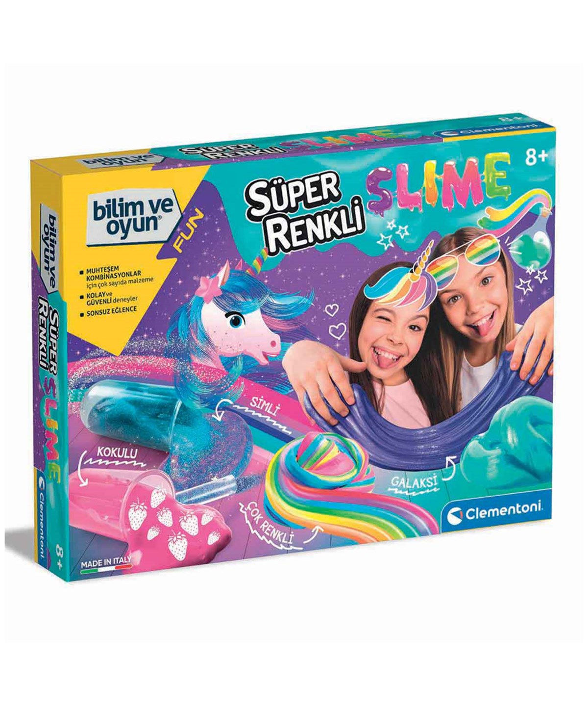 Bilim Oyun Setleri, Clementoni, Clementoni Bilim ve Oyun Süper Renkli Slime 64812