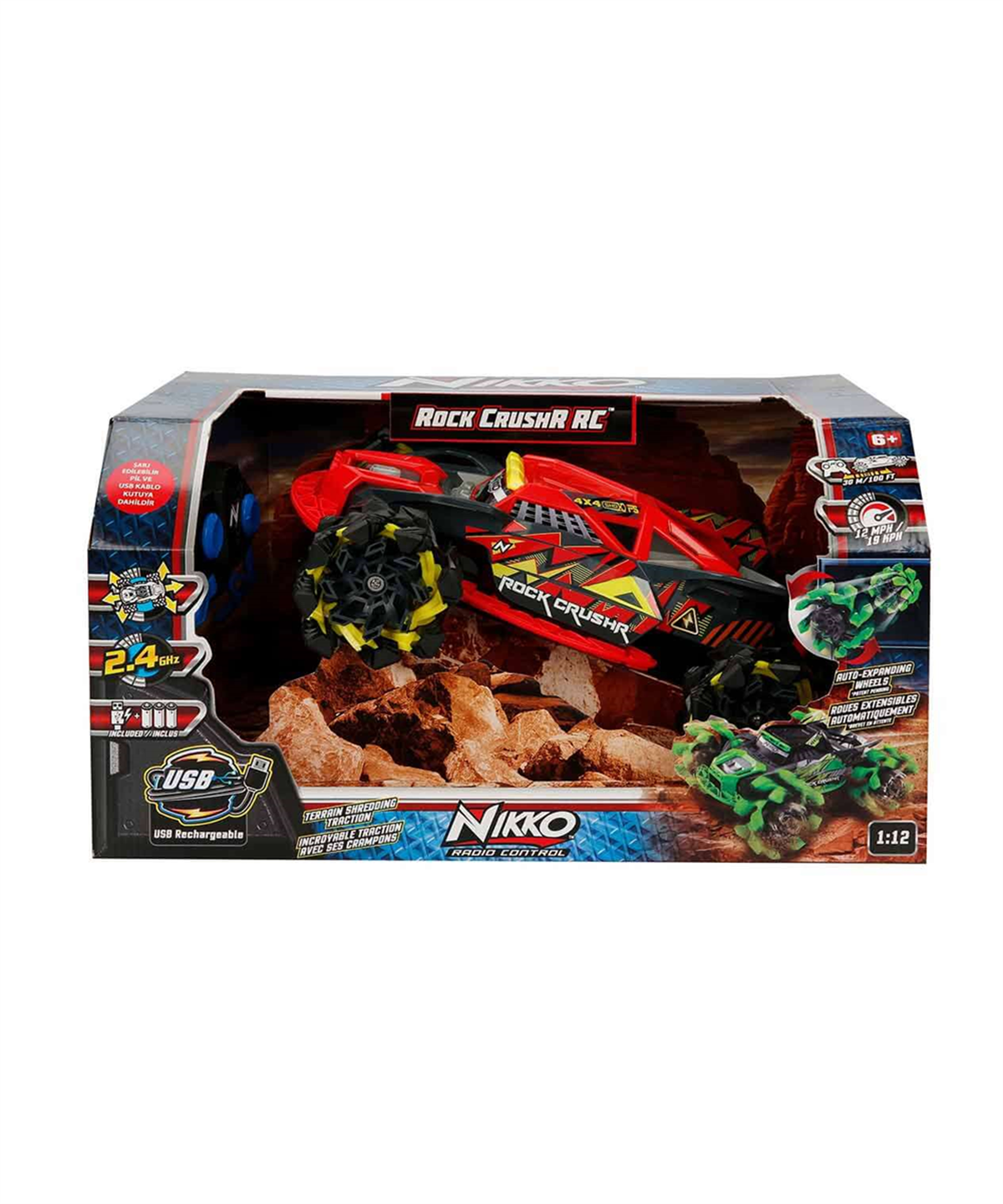 Breadcrumbut, Sunman, 1:12 Nikko Rock CrushR RC Uzaktan Kumandalı Araba 02105 Kırmızı