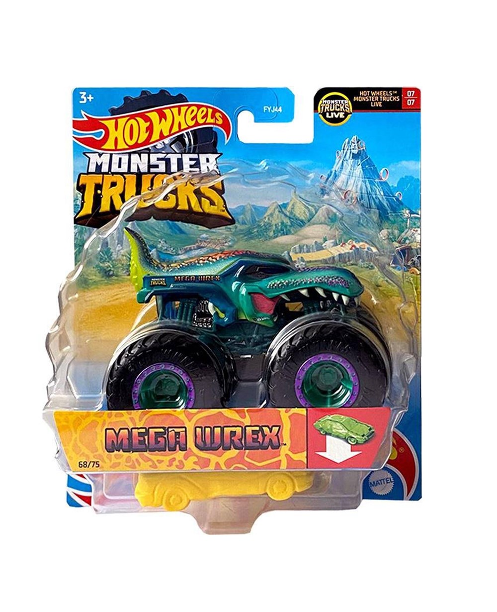 Breadcrumbut, Hot Wheels, 1:64 Hot Wheels Monster Trucks Araba FYJ44 GWK18 Mega Wrex