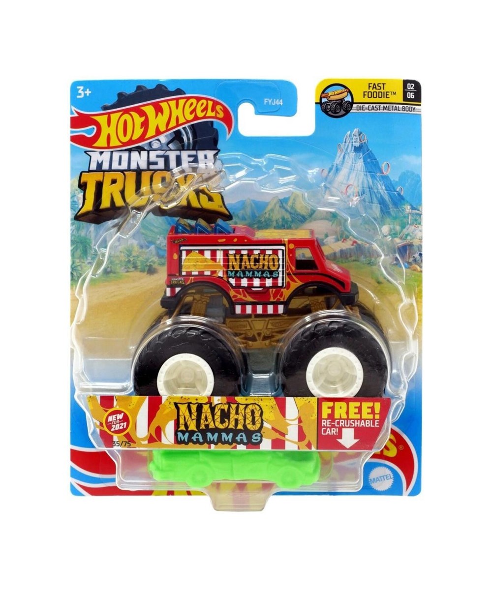 Breadcrumbut, Hot Wheels, 1:64 Hot Wheels Monster Trucks Araba FYJ44 GTH60 NACHO MAMMAS