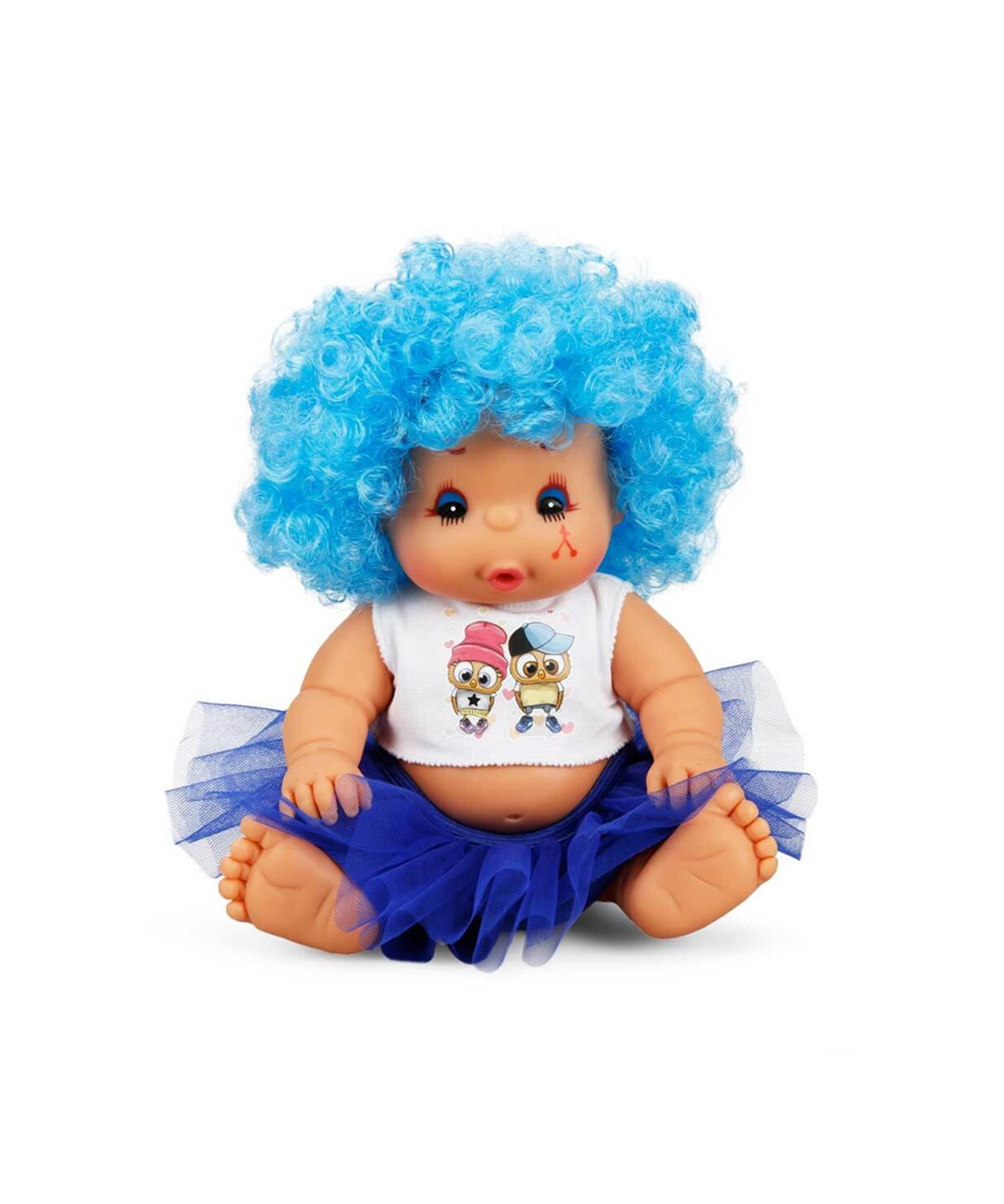 Breadcrumbut, Sunman, Afro Bebek Kıvırcık Saçlı 23 cm 23488 Mavi