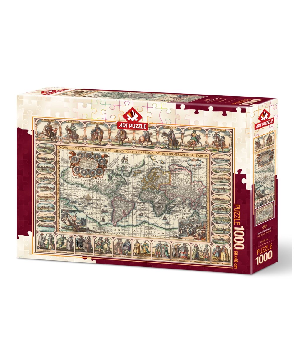 Breadcrumbut, ART PUZZLE, ART PUZZLE 1000Lİ ESKİ DÜNYA HARİTASI 68x48CM