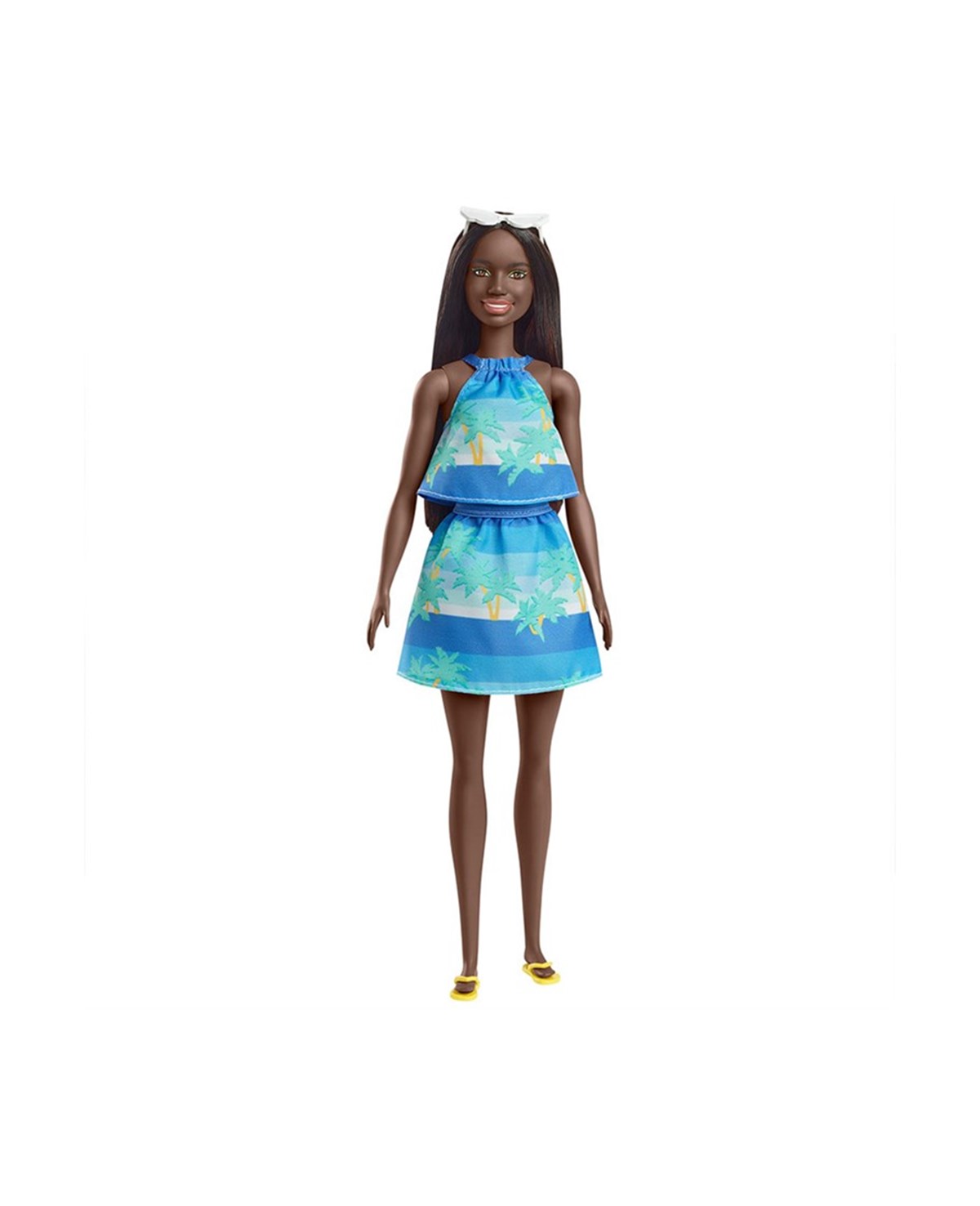 Breadcrumbut, Barbie, Barbie Bebek Serisi GRB35 GRB37 Siyah Saçlı Mavi Elbiseli