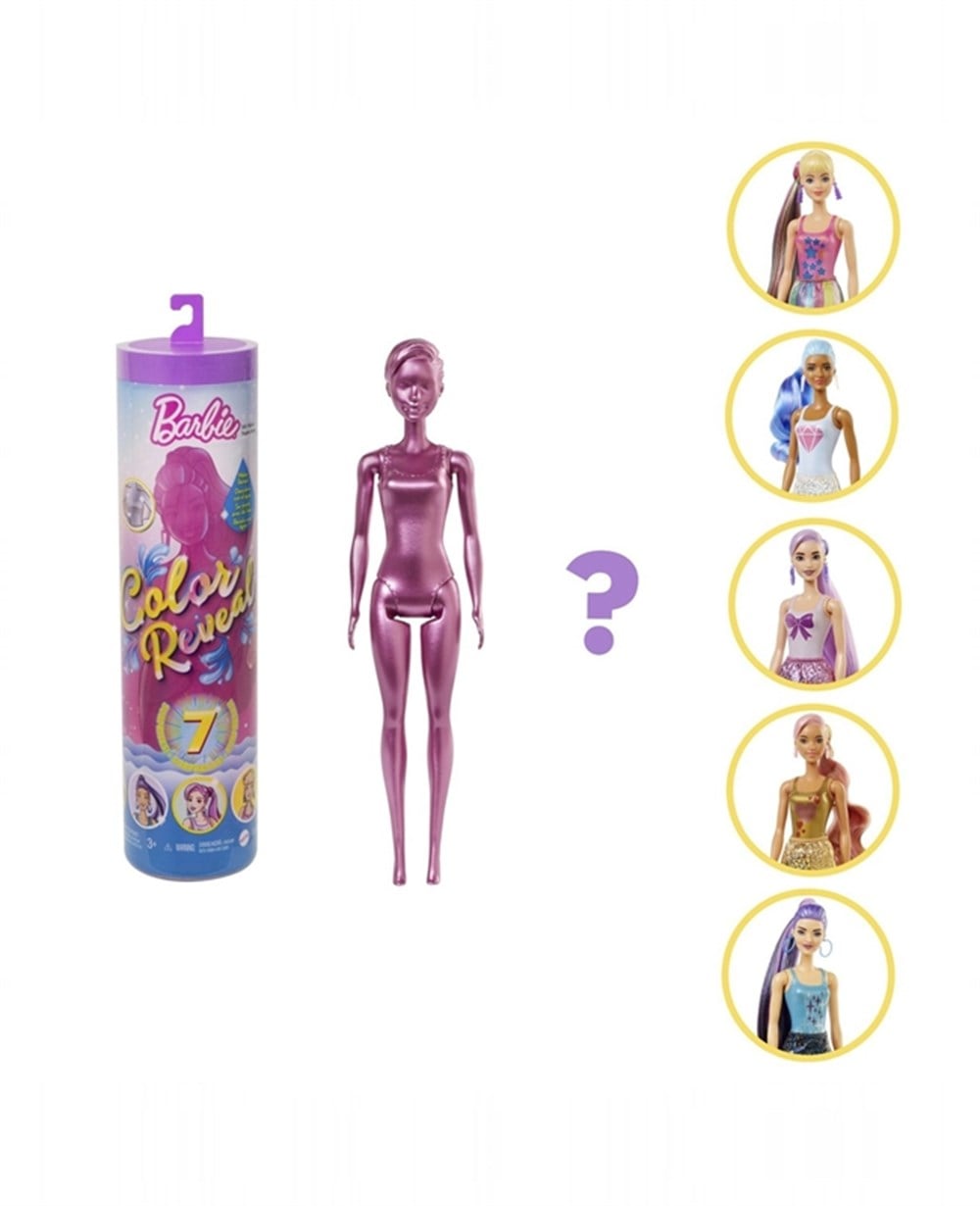 Breadcrumbut, Barbie, Barbie Color Reveal Renk Değiştiren Işıltılı Sürpriz Bebekler Serisi 1 GWC55