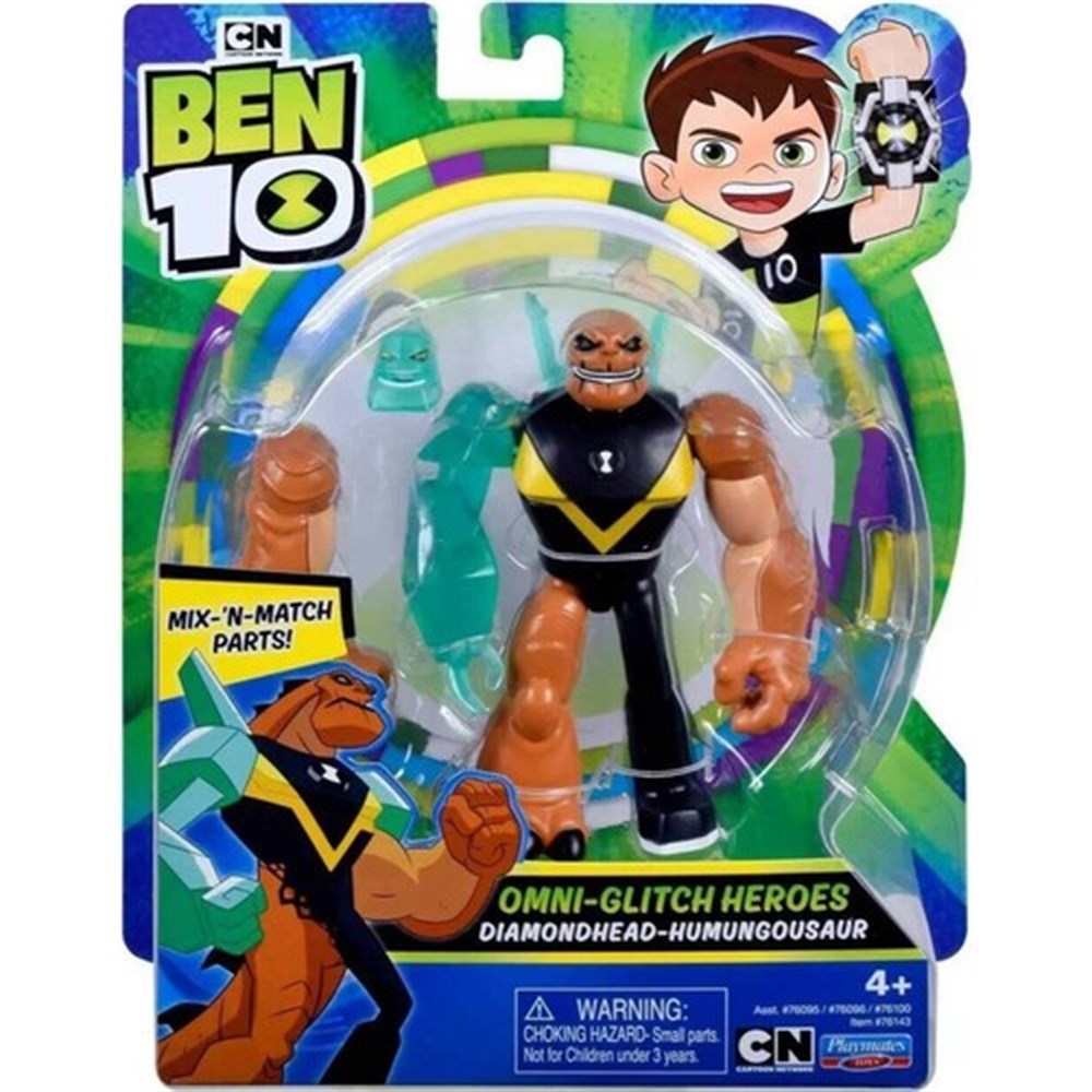 Breadcrumbut, Ben10, Ben 10 Aksiyon Figürleri Omni Glitch Heroes Diamondhead Humungousaur 00812