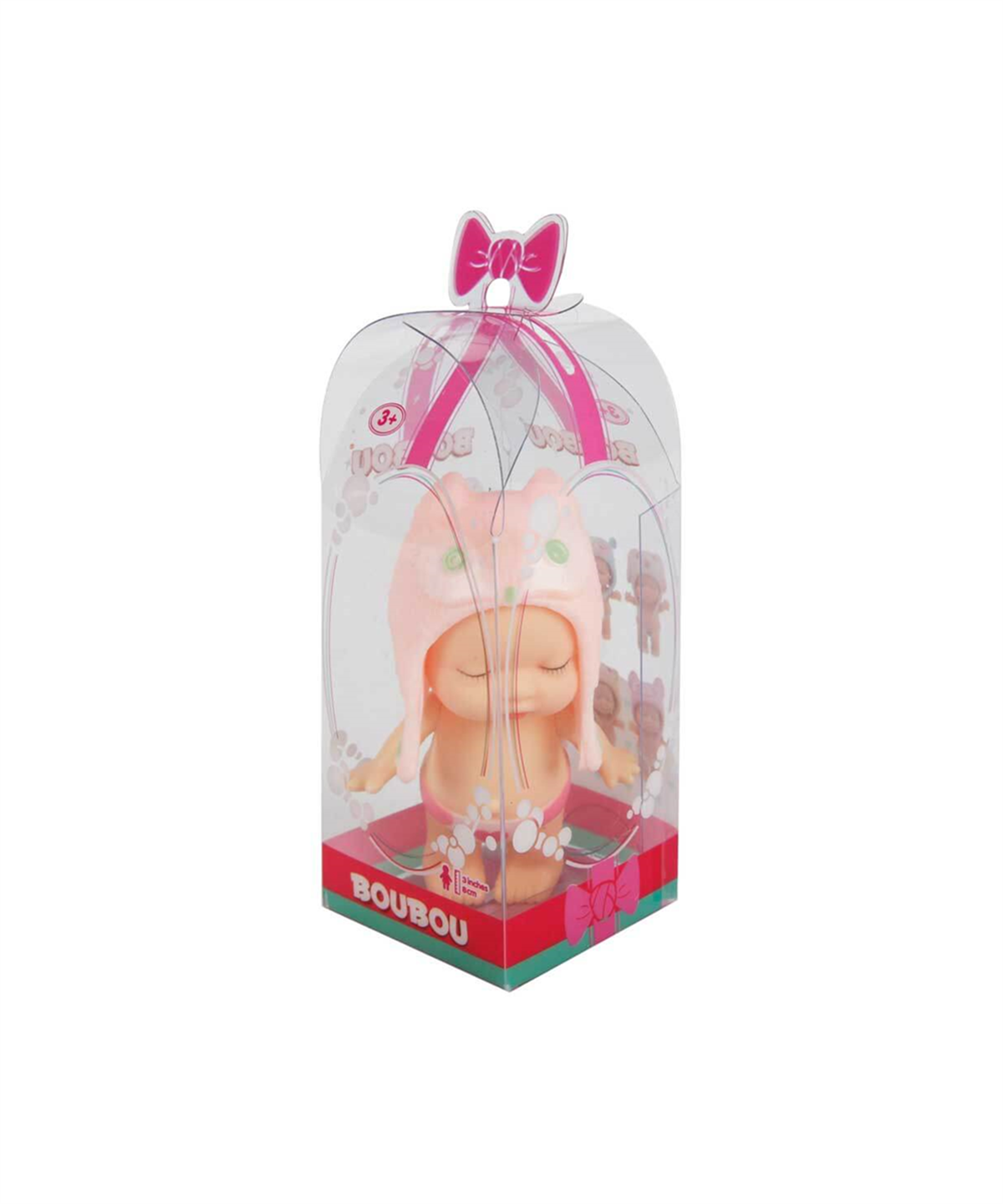 Breadcrumbut, Sunman, Boubou Yeni Doğan Şapkalı Bebek 8 cm 20388 Pembe Tilki