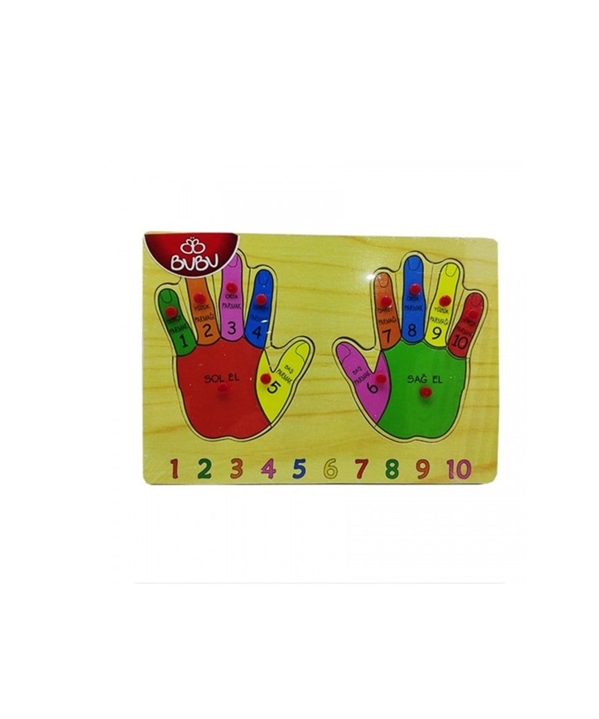 Breadcrumbut, BuBu, BU-BU AHŞAP PUZZLE PARMAKLAR 30x21,5x0,8 CM