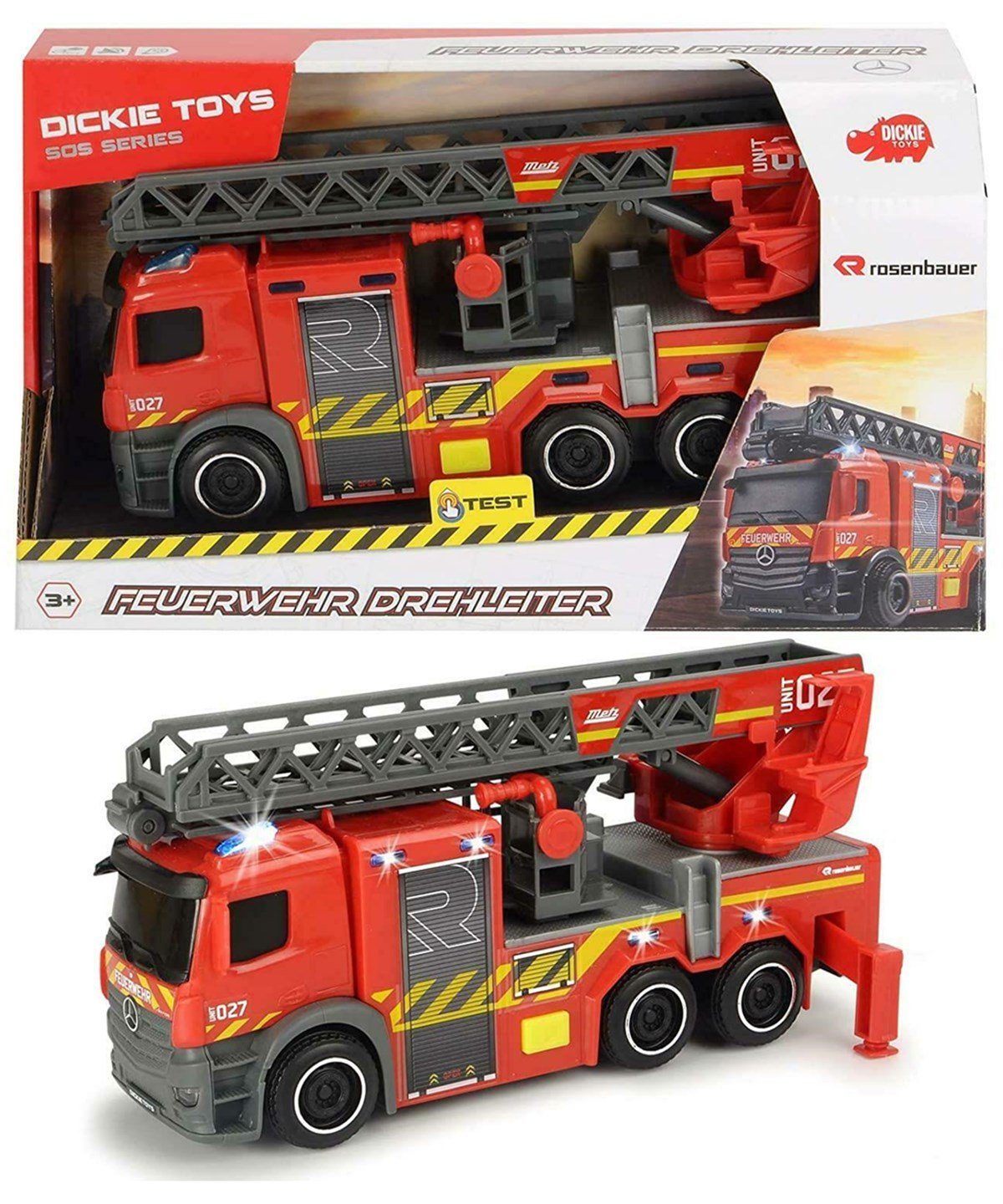 Breadcrumbut, DICKIE TOYS, Dickie Toys City Fire Ladder Truck 20 371 4011 038