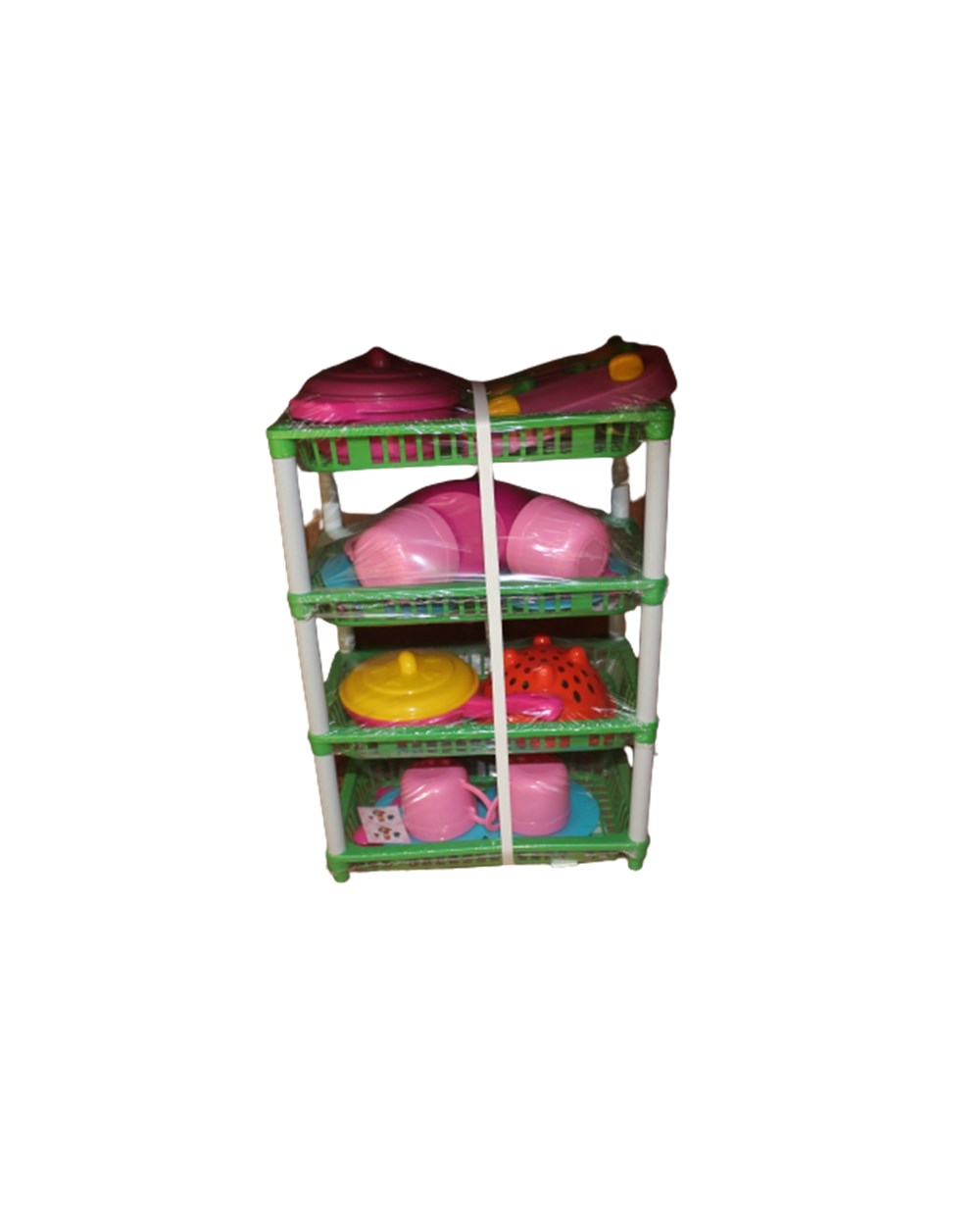 Breadcrumbut, BEST TOYS, DÖRT KATLI BULAŞIK SETİ 66159 Turkuaz