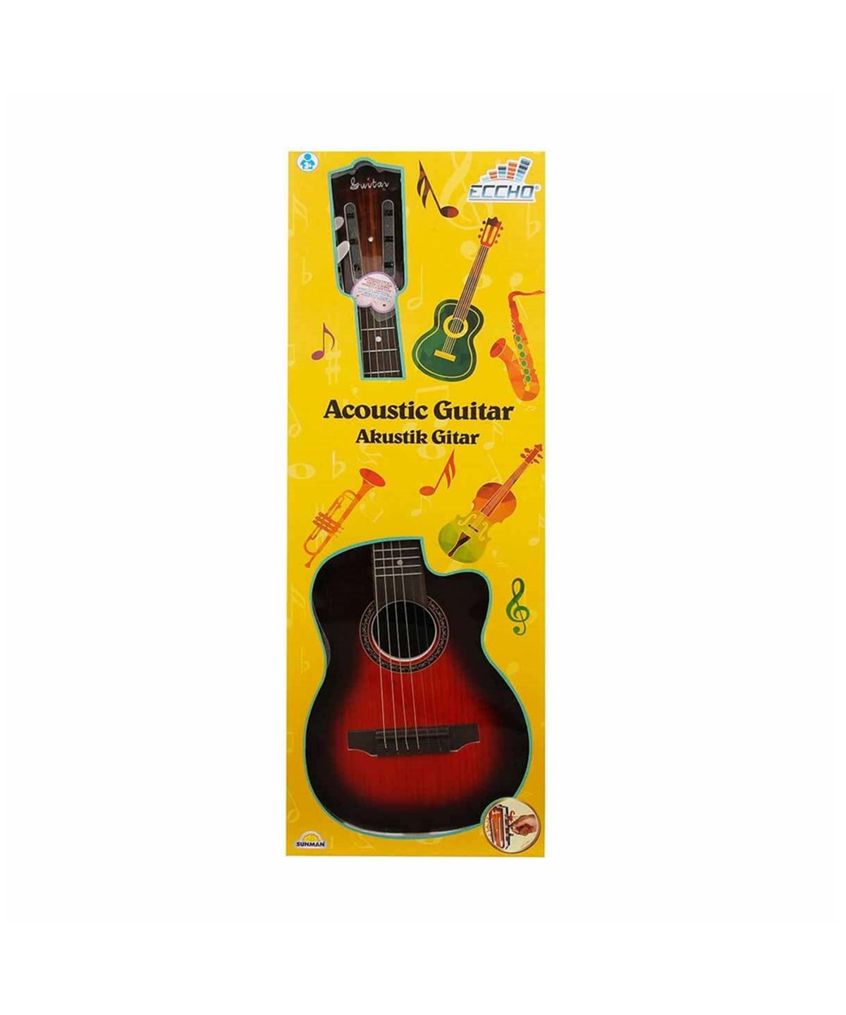 Breadcrumbut, Sunman, Eccho Akustik Gitar 69 cm 20760 Kırmızı
