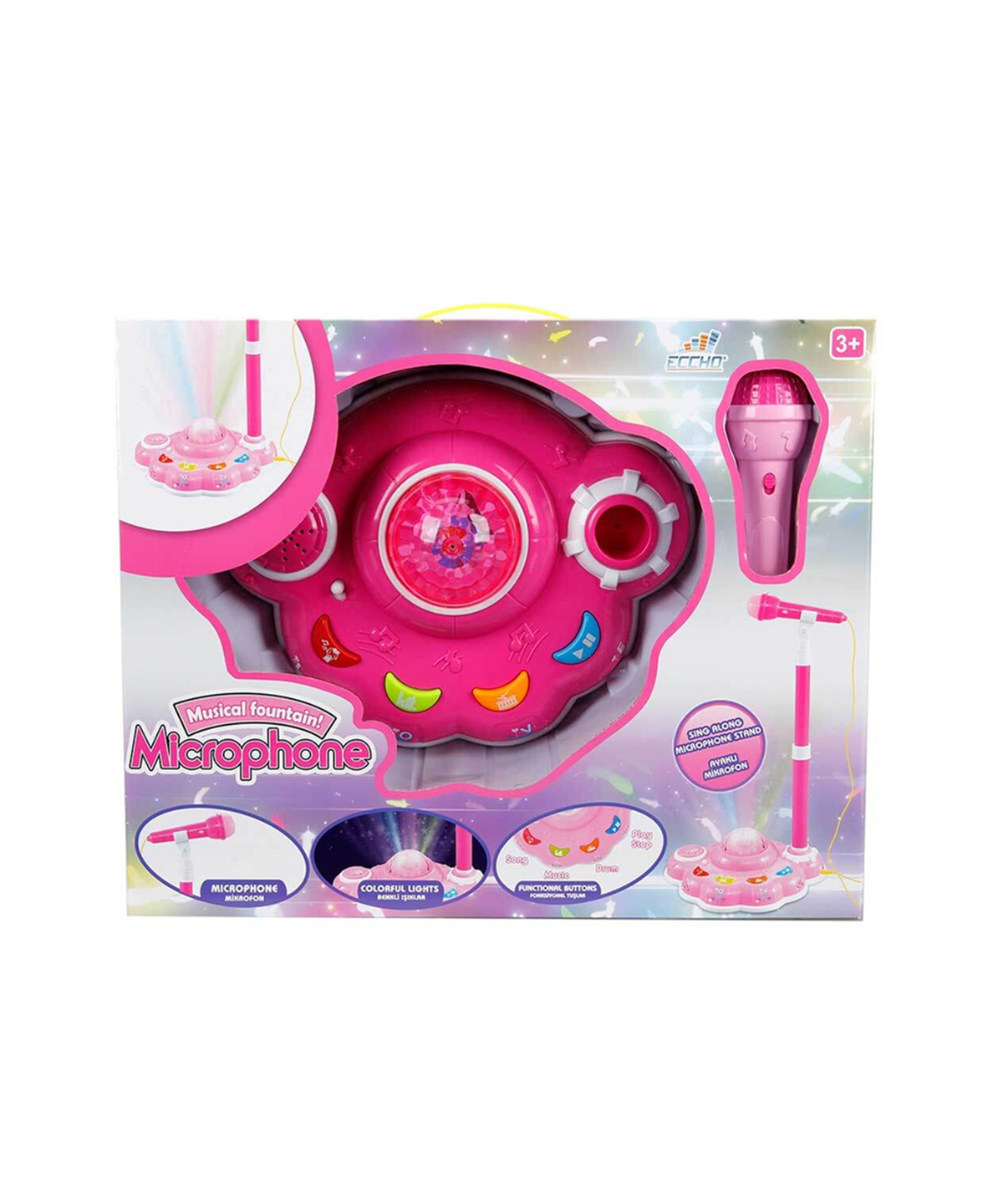 Breadcrumbut, Sunman, Eccho Ayaklı Mikrofon 33900 Koyu Pembe