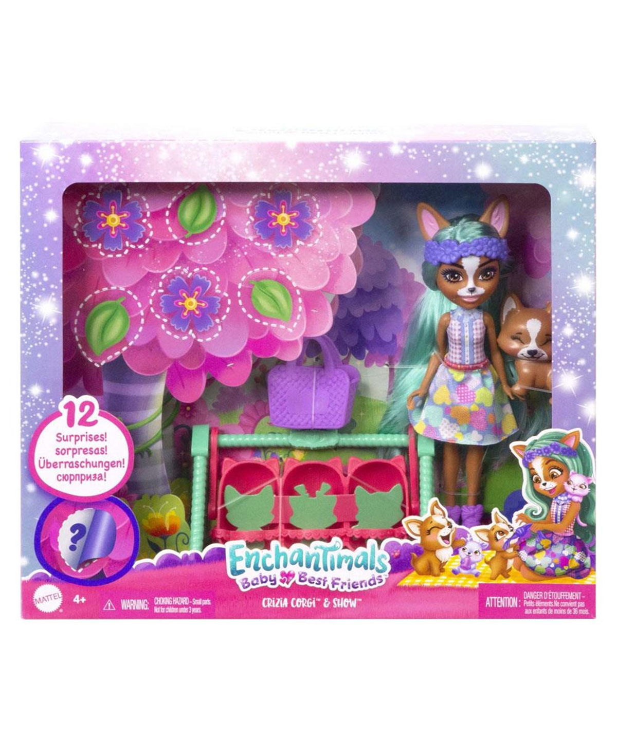 Breadcrumbut, Enchantimals, Enchantimals Bestie Reveal Yakın Arkadaş Bebekler HLK83 HLK86 Crizia Corgi ve Show