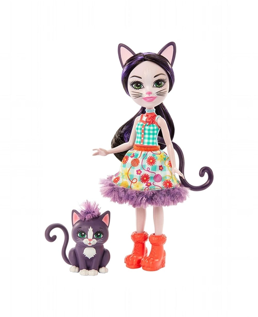 Breadcrumbut, Enchantimals, Enchantimals Karakter Bebekler DVH87 GJX40 Ciesta Cat ve Climber