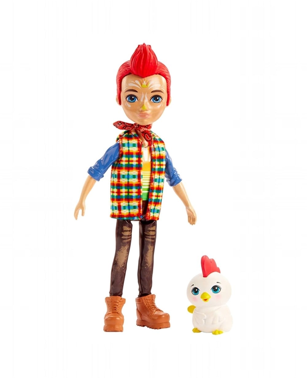 Breadcrumbut, Enchantimals, Enchantimals Karakter Bebekler DVH87 GJX39 Redward Rooster Cluck