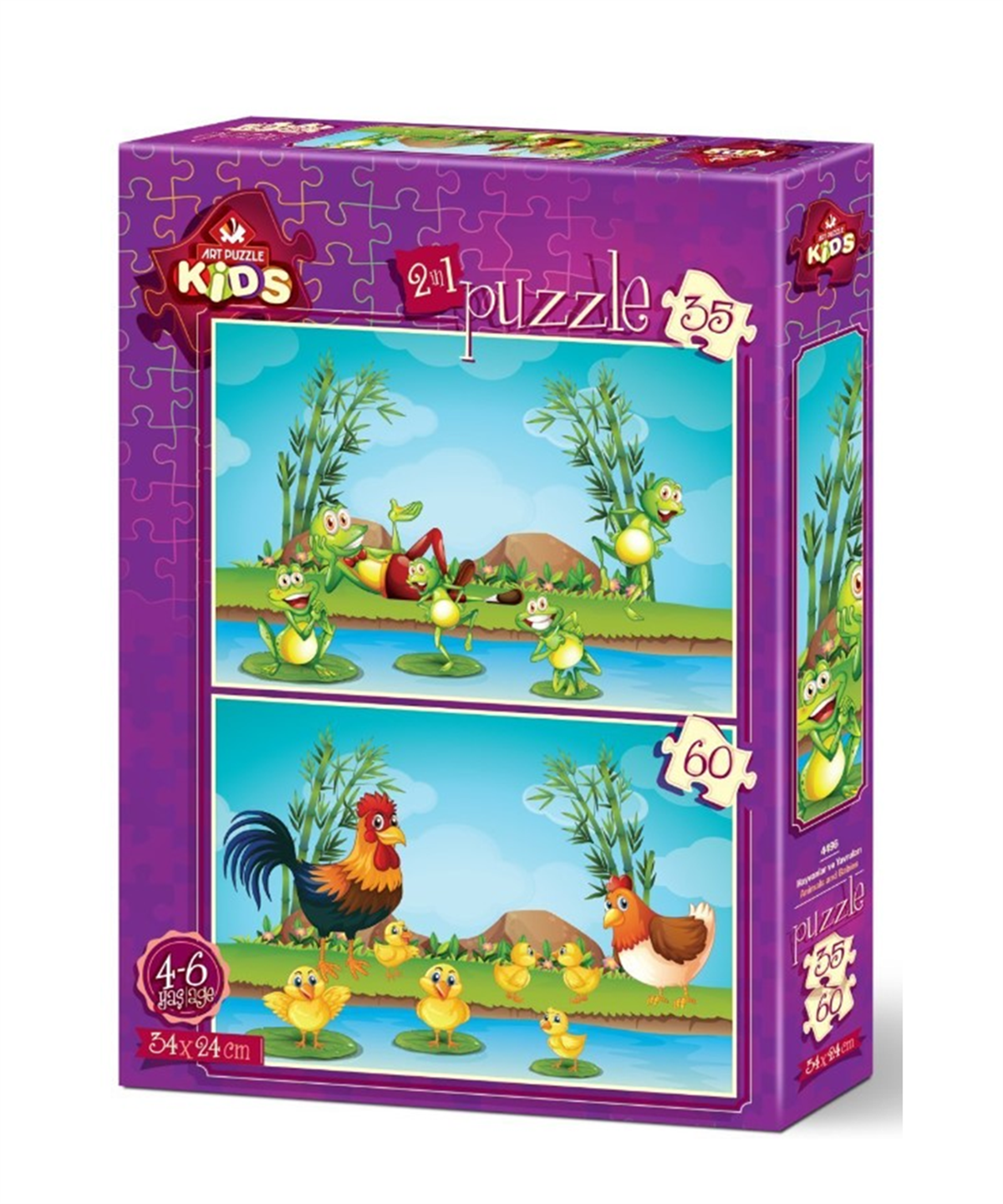 Breadcrumbut, ART PUZZLE, HAYVANLAR VE YAVRULARI - 35+60 PARÇA