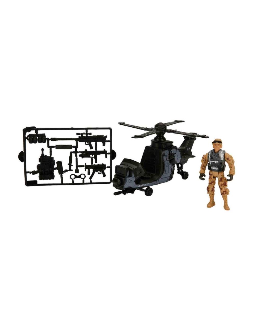 Breadcrumbut, Sunman, Hero Combat Sesli Ve Işıklı Askeri Araç Seti 10 Parça 25185 Helikopter 