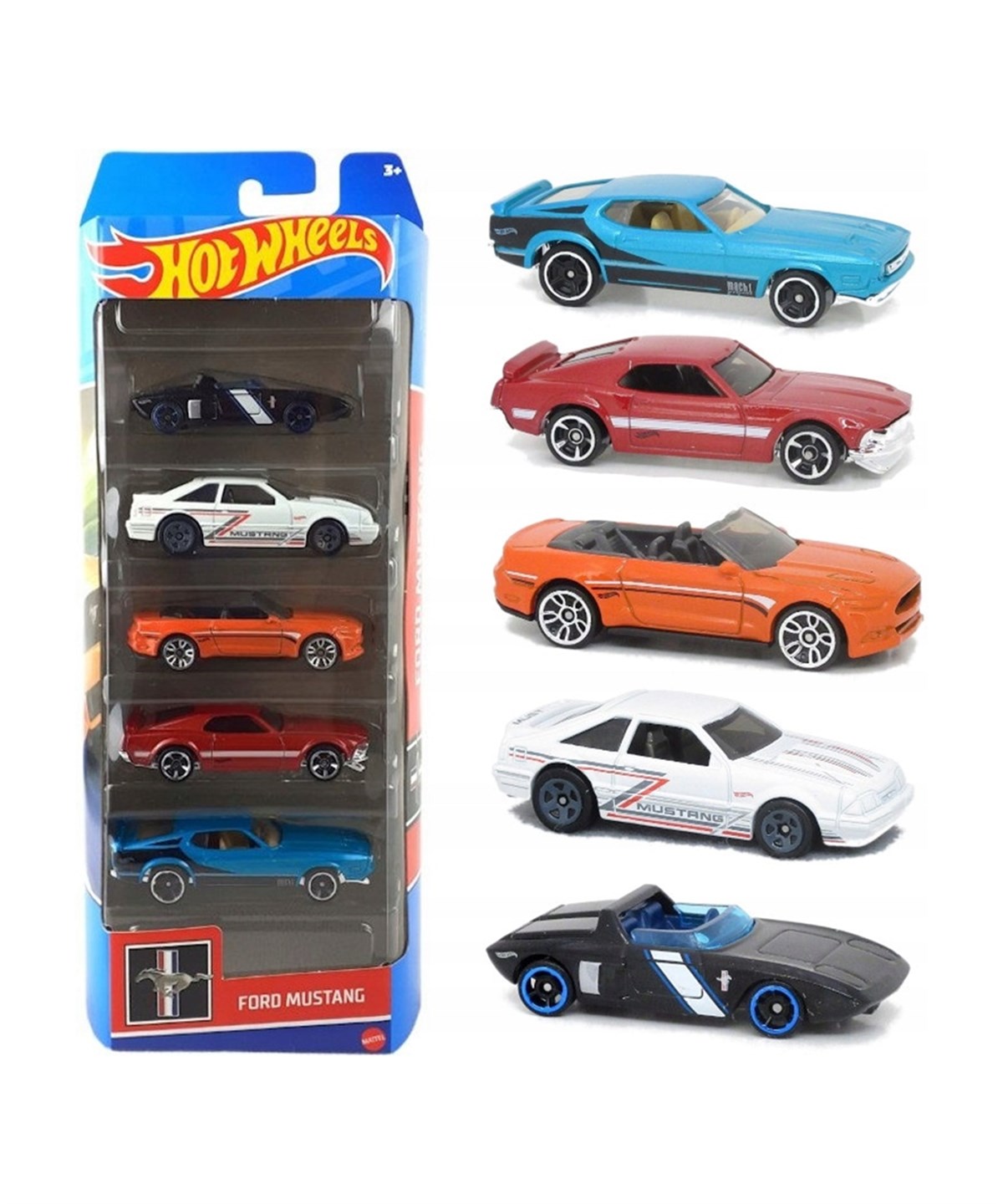 Breadcrumbut, Hot Wheels, Hot Wheels 5'li Araba Seti 01806 HFV92 Ford Mustang